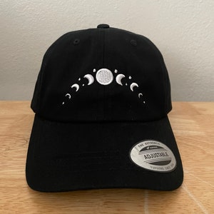 Moon Phases Hat | Moon Dad Hat | Baseball Hat | Minimalist Hat | Embroidered Cap | Fast Shipping | Moon Lover | Spiritual