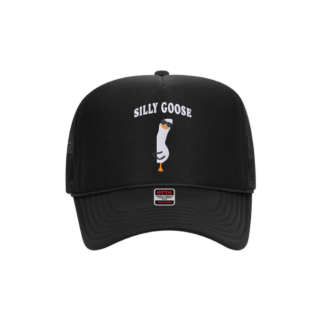 Goose Hat Embroidered Trucker Hat Silly Hat Humorous Hat Animal Hat for