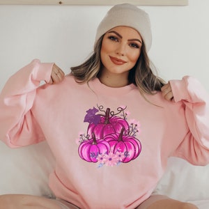 Pink Pumpkin Sweatshirt, Pretty Pumpkin Shirt, Fall Pumpkin Sweatshirt, Pretty Pumpkin Sweatshirt, Fall Pumpkin Sweatshirt, Pretty Fall Tee