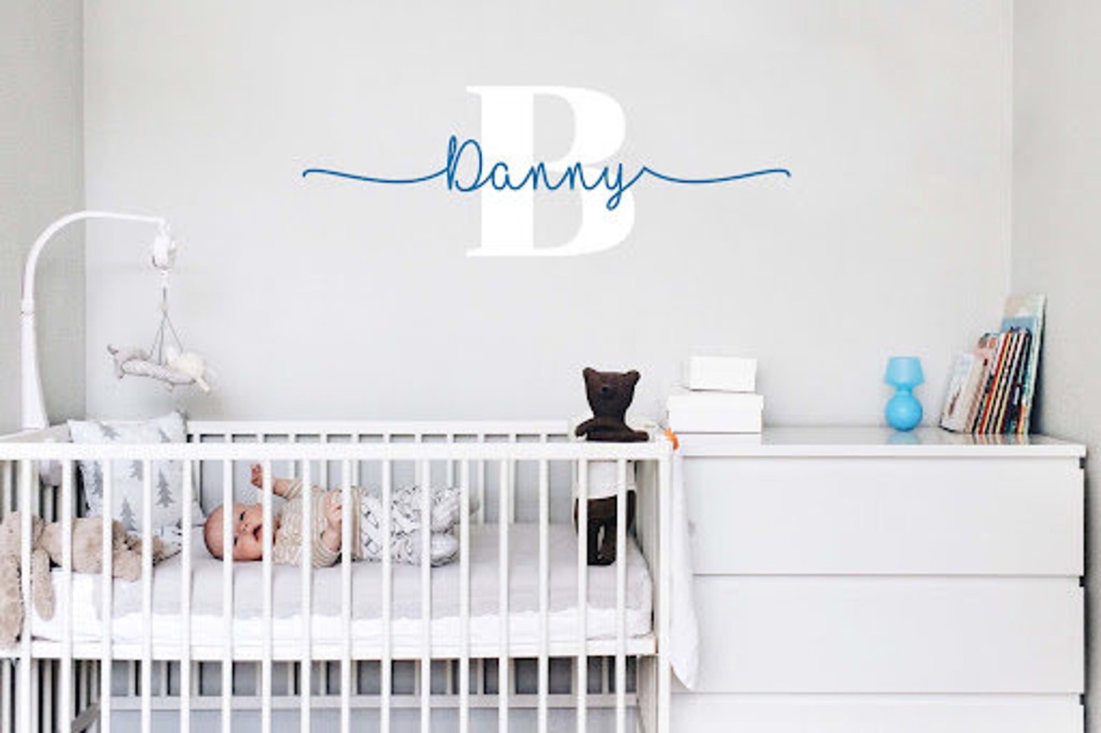Baby Room Vinyl Wall Decal Personalized Baby Name Decal Etsy