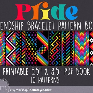 Pride Rainbow Friendship Bracelet Pattern Book - Friendship Bracelet Kit - Printable 5.5”x8.5” PDF - LGBTQ+