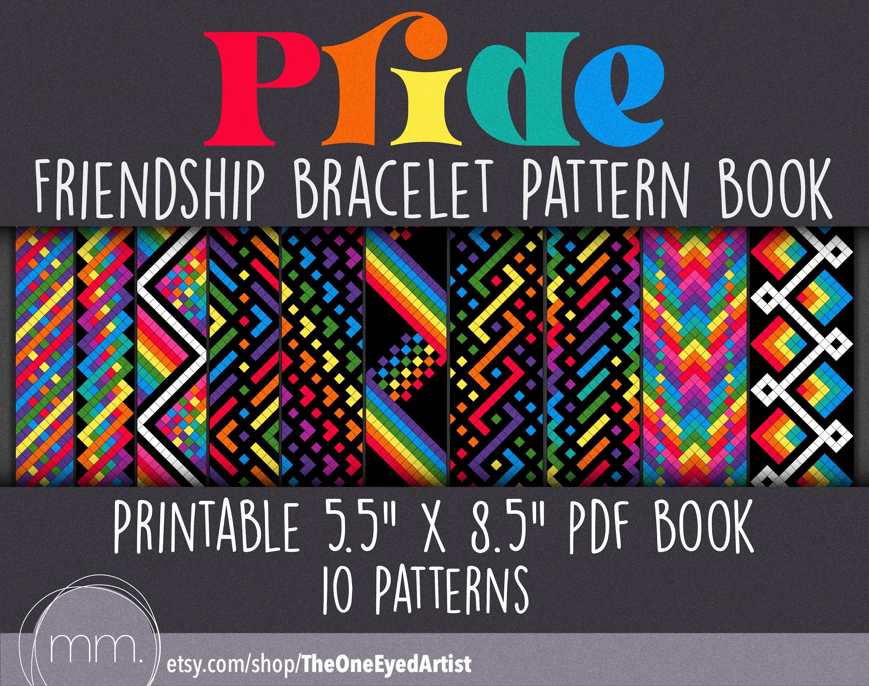 Pride Rainbow Friendship Bracelet Pattern Book Friendship 