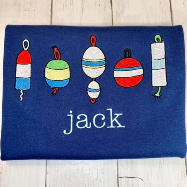 TBBC inspired buoy design - heavy fill stitch - machine embroidery design - nautical kids boy