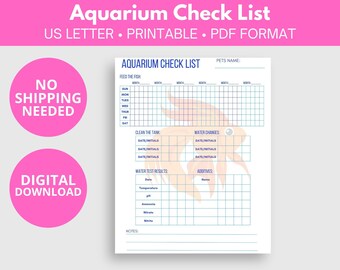 Aquarium Feeding and Maintenance Checklist