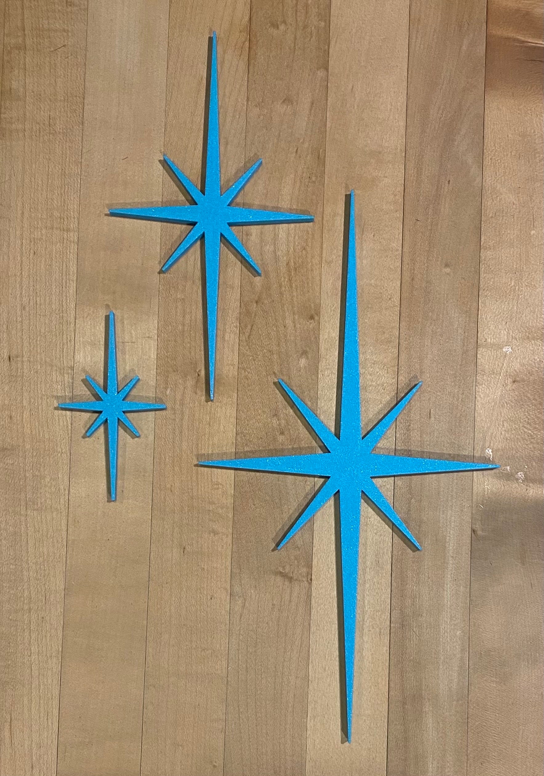 Mid Century Modern Elongated Pointed Starbursts - 3D Printed