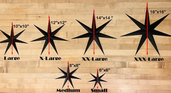 3D Printed 7-point Stars (septagram): Elegant Home Decor Wall Art