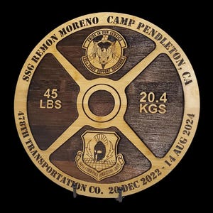Personalized 45 LB Plate Plaque Ver 1