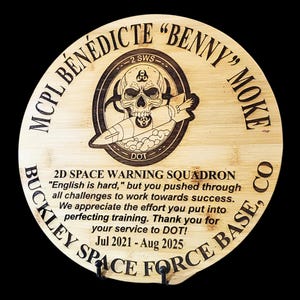 Personalized Military Going Away/Presentation Plaque