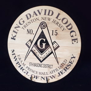 Masonic Lodge Laser Engraved Display
