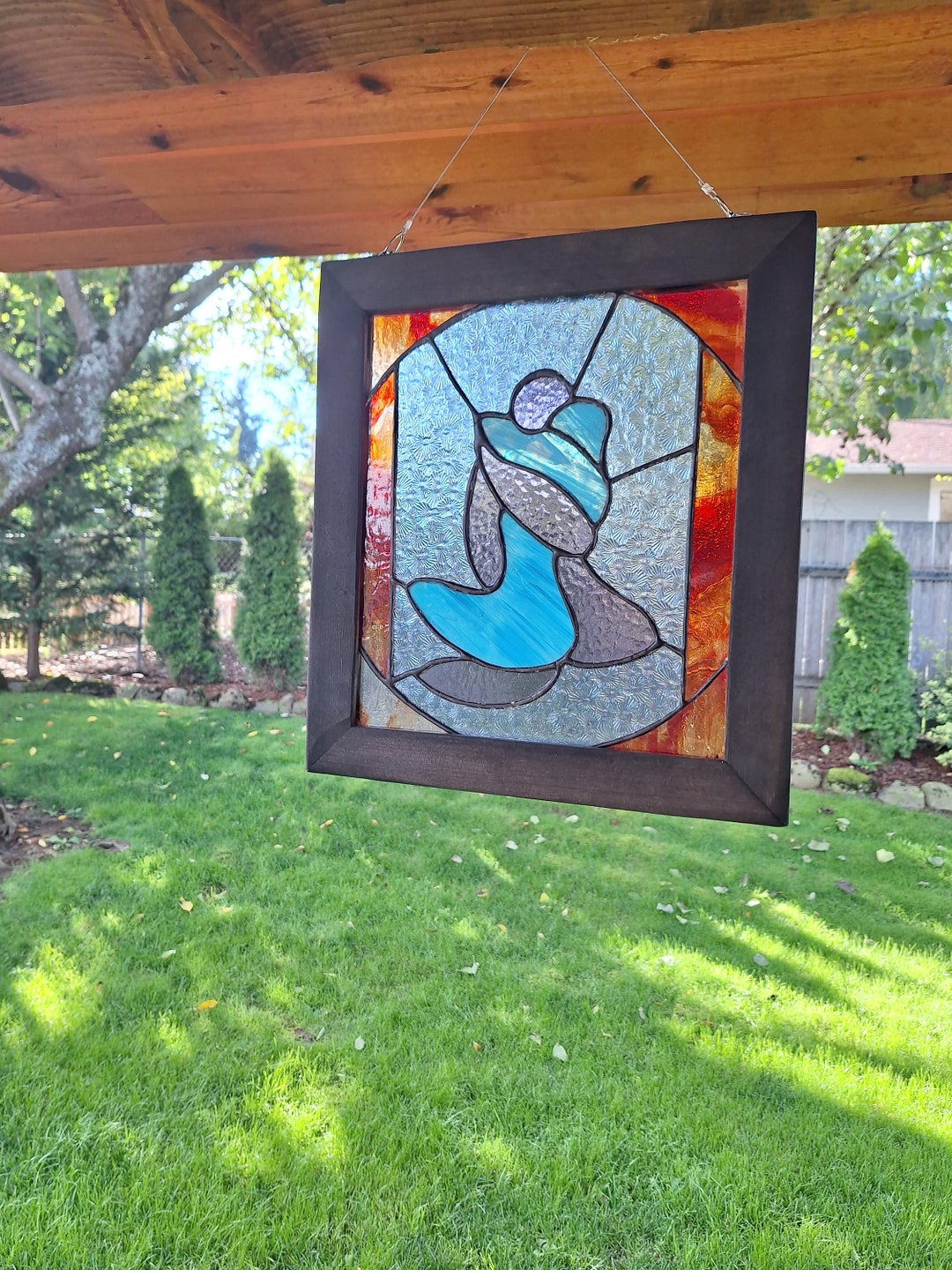 13x14.5 Stained Glass Window Hanger Etsy