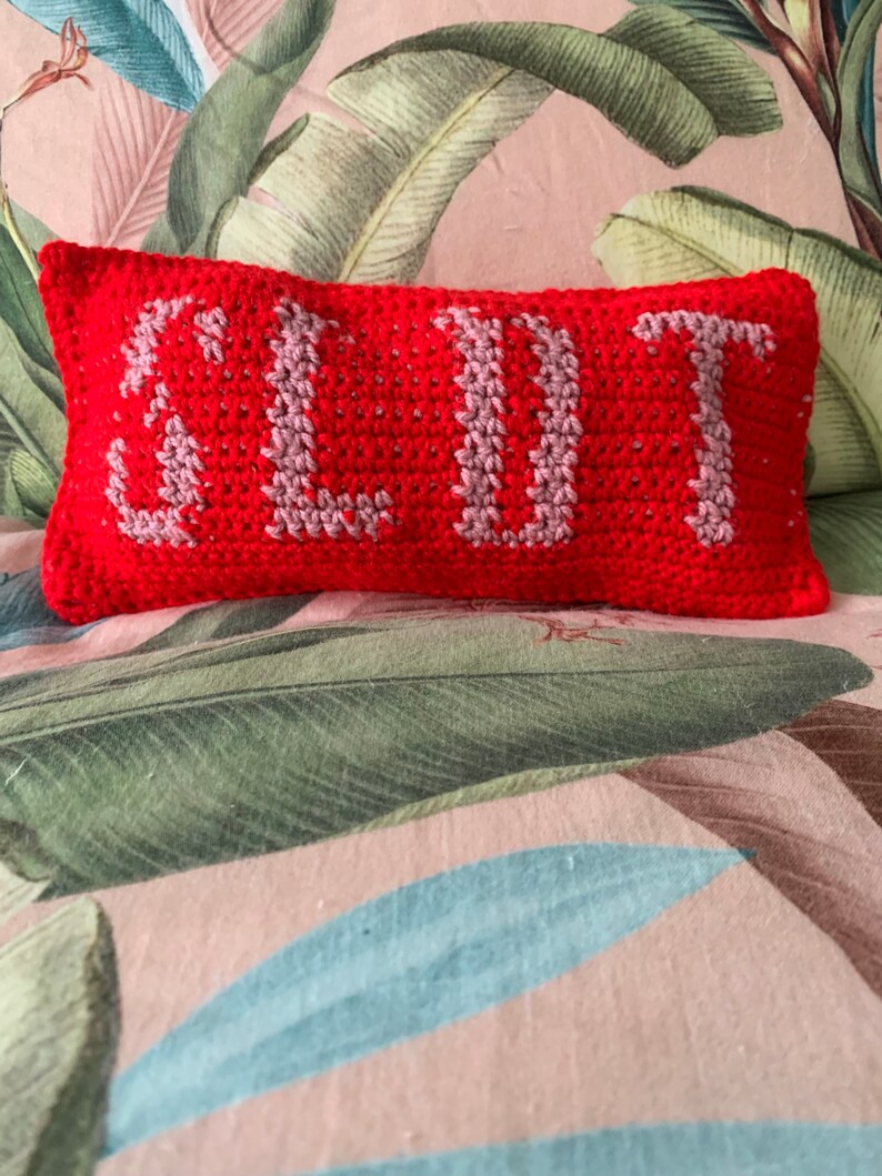 Little Slut Pillow CROCHET PATTERN Rude Crochet Pattern Etsy