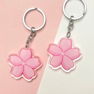 Sakura Cherry Blossom Keyring Chrome Metal Keychain Gift Boxed BRAND NEW Sakura Cherry Blossom Keyring Chrome Metal Keychain Gift Boxed BRAND NEW