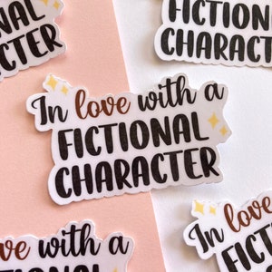 Verliebt mit einem fiktiven Charakter Sticker | Wasserfester Laminierter Vinyl-Stanzschnitt Sticker, Reader, Bookish, Bibliothek, Laptop Sticker