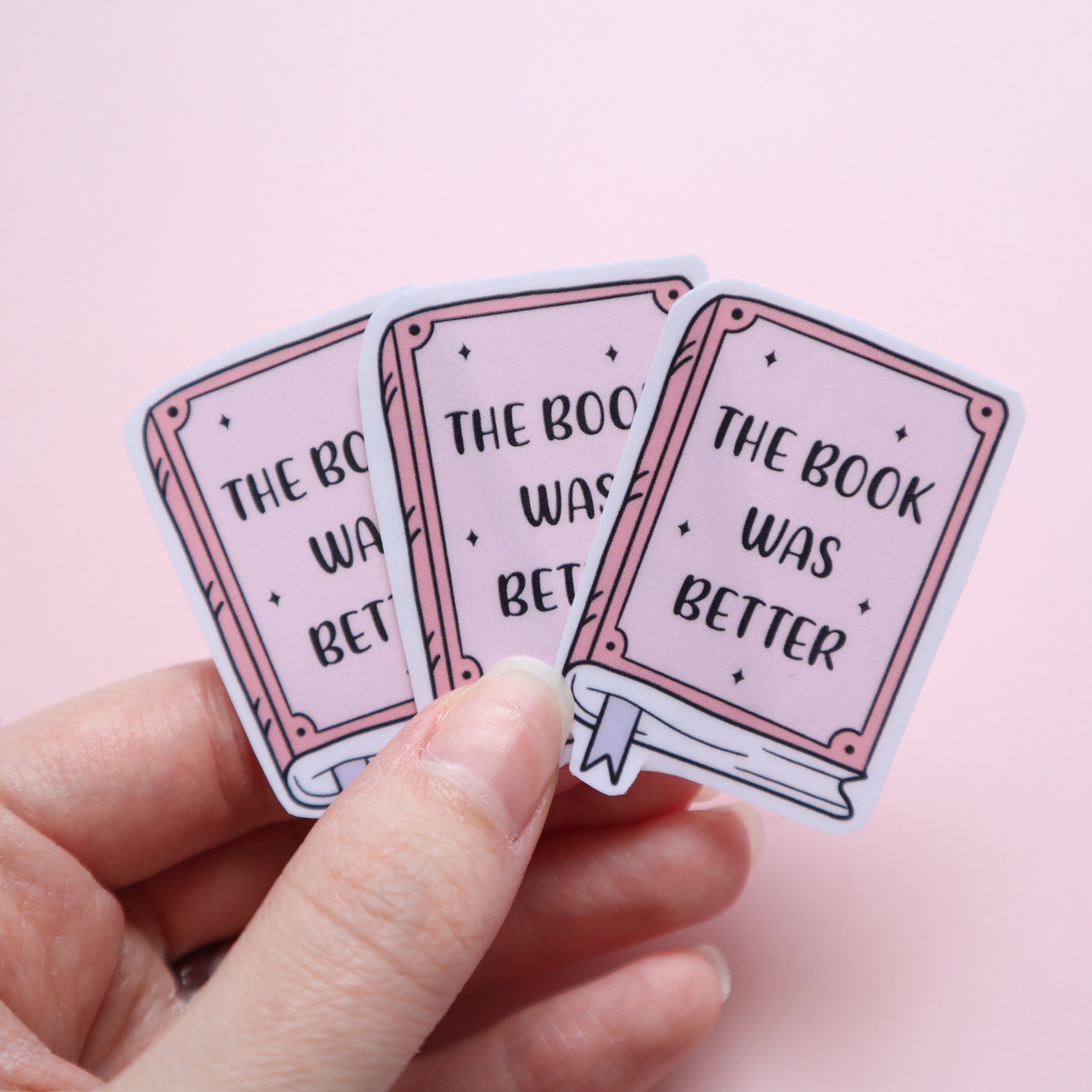 The Book Was Better Sticker Bookworm Waterproof Laminated - Etsy