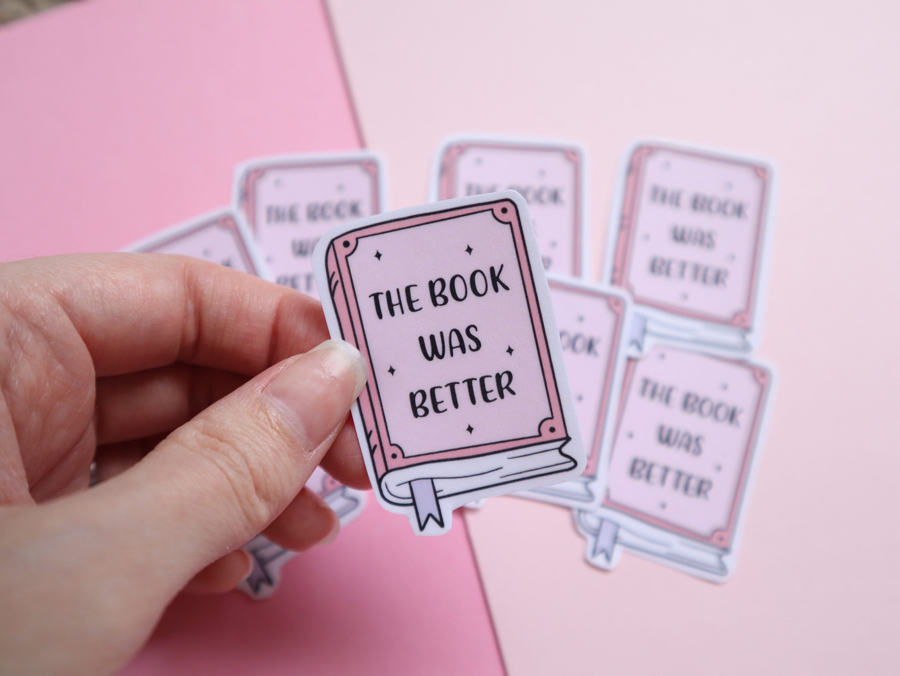 The Book Was Better Sticker Bookworm Waterproof Laminated - Etsy