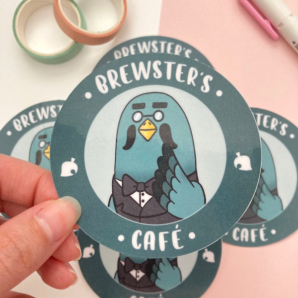 Brewster's Cafe Sticker | The Roost | Waterproof Laminated Vinyl Die Cut Sticker, Laptop Sticker