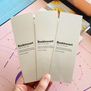 Booktrovert Definition Bookmark | Reading, Bookworm, Stationary, Book Gift, Bookaholic, Introvert, Fictional Characters, Book Accessories