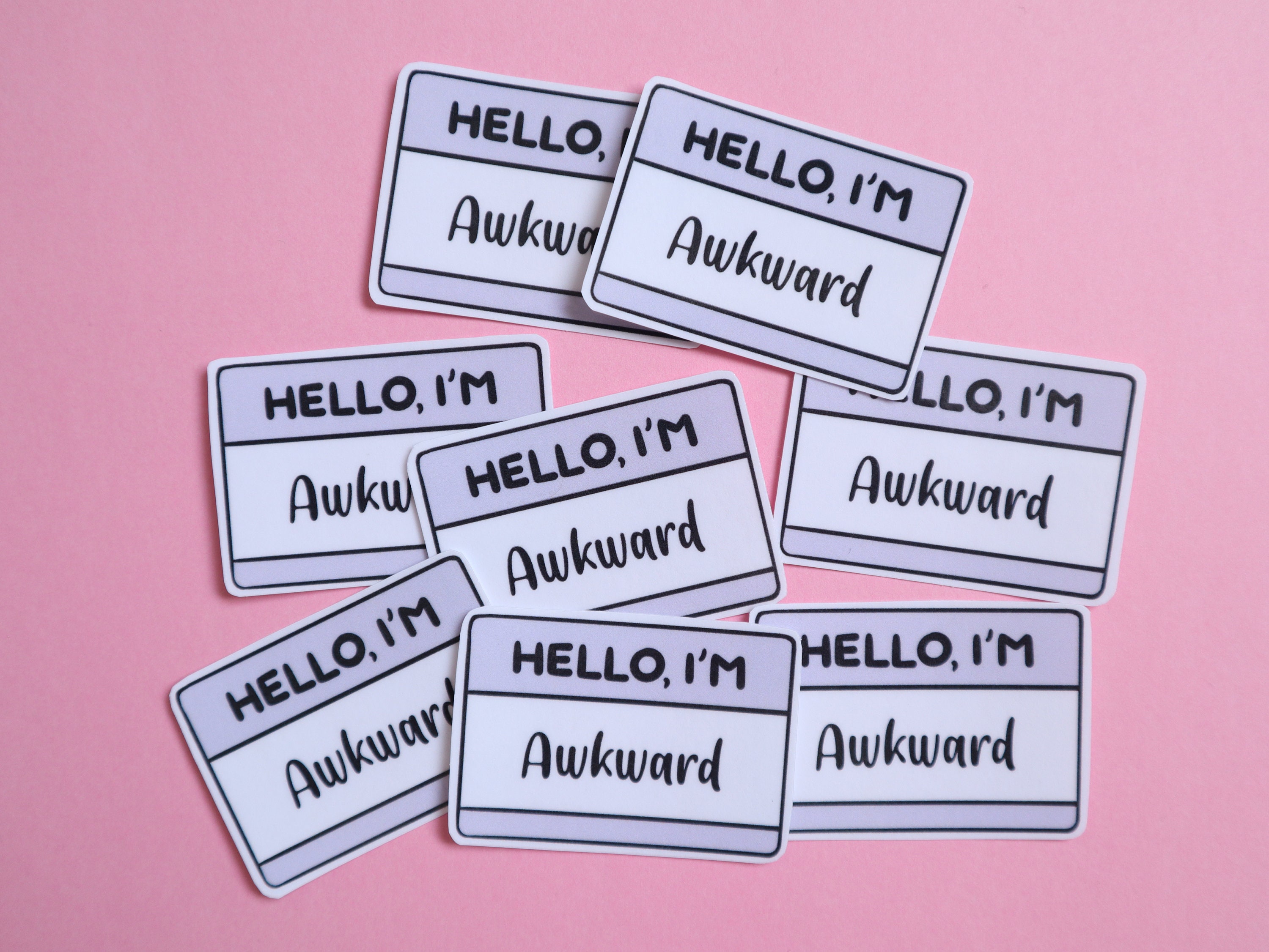 Hello I'm Name Tag Sticker Mood Name Tags Anxious - Etsy
