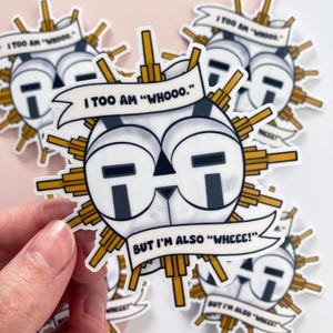 Esquie Wheee Whooo Vinyl Sticker | Waterproof Laminated Vinyl Die Cut ...