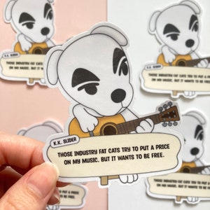 K.K. スライダー 引用ステッカー | 防水ラミネートビニール ダイカットステッカー、ラップトップステッカー