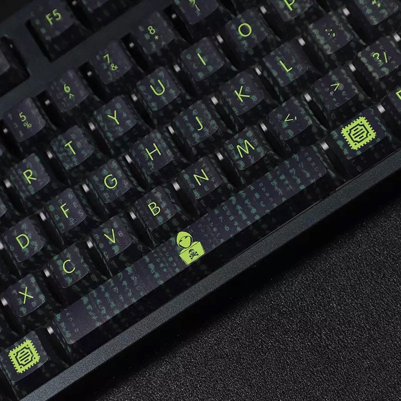 The Matrix Theme 108 Keycaps Set for Mechanical Keyboard XDA Etsy