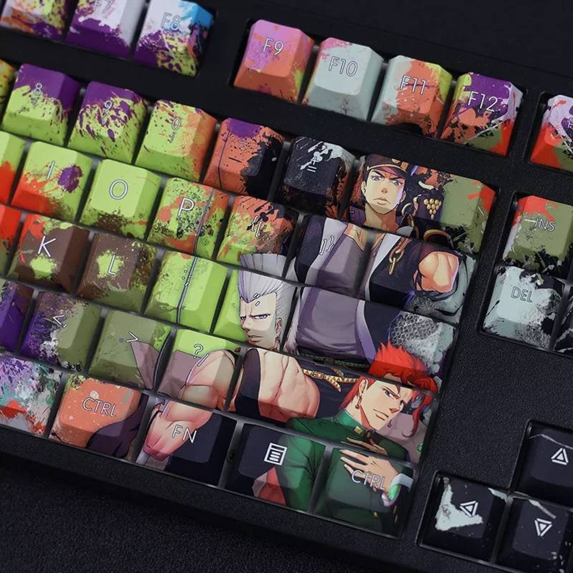 Anime Jojo Keycaps Mechanical Keyboard 108 Keys Cherry Profile Etsy UK
