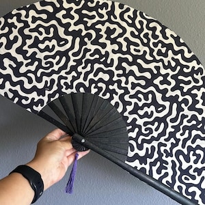 Dazy Trip Fan / Large Fan / Rave Accessories / Hand Fan / Rave Hand Fan / Clacking Fan / EDM / Festival Rave Fan / Fans To Make Her Dance