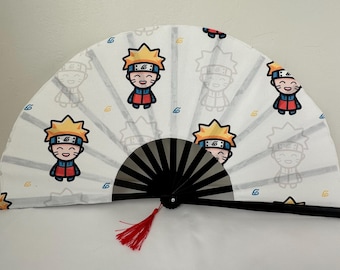 Anime Fan / Large Fan / Rave Accessories / Hand Fan / Rave Hand Fan / EDM / Festival Rave Fan / Fans To Make Her Dance