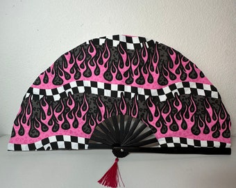 Rasse Gal Fächer / Großer Fächer / Rave Accessoire / Handfächer / Klackender Fächer / EDM / Festivalfächer / Fächer zum Tanzen