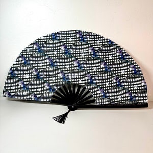 Ventilador de tecnología disco / Ventilador grande / Accesorios para rave / Ventilador de mano / Ventilador de mano para rave / Ventilador con claqueteo / EDM / Ventilador para rave de festival / Ventilador para rave / Disco