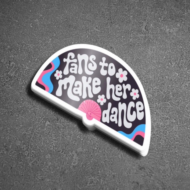 Fan Dance Sticker Fans to Make Her Dance Stickers - Etsy