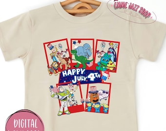 Patriotic Toy Story PNG: 4th of July Shirt Design (Digital Download)