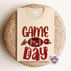 San Francisco 49ers Football shirt All Sizes Game day tshirt SF Football shirt DTF Design Unisex shirt 49ers sports shirt comfortable tops