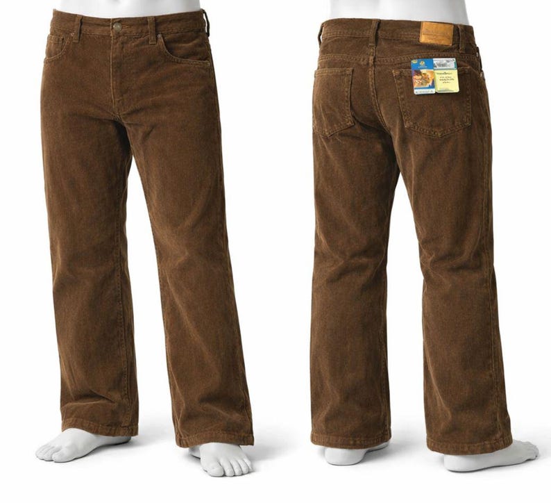 Wrangler Fashion Jeans Herren 36x33 Braun Cord Boot Flare New Old Stock w/Tag Bild 1