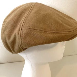 Cremieux Cabbie Newsboy Driving Golf Hat Gatsby Wool Blend Size L/XL Tan