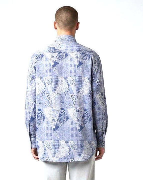 men's dress shirt blue Men's Slim Fit Blue Dress Shirt Size N1