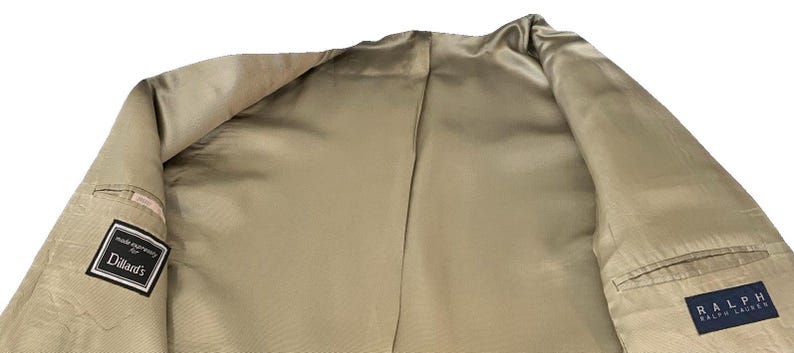 Ralph Lauren Blazer Herren 42L Pulverblau 100% Tencel Jacke Sport Mantel Bild 13