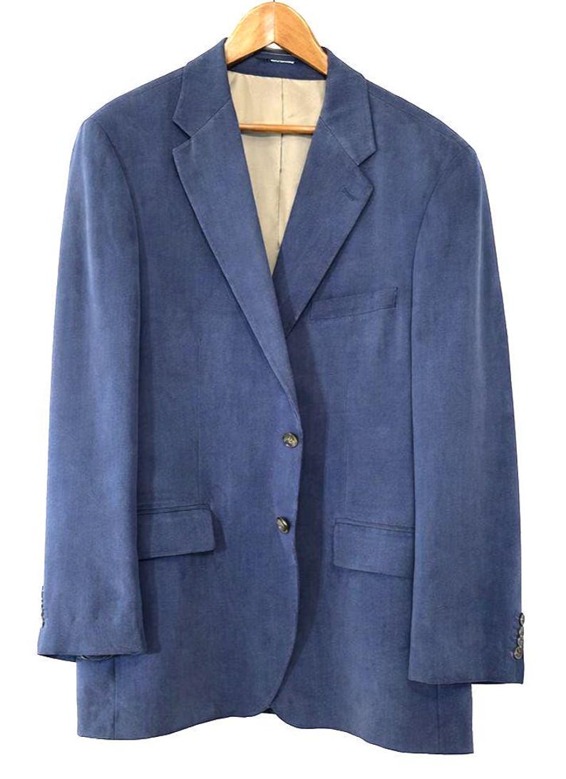 Ralph Lauren Blazer Herren 42L Pulverblau 100% Tencel Jacke Sport Mantel Bild 2