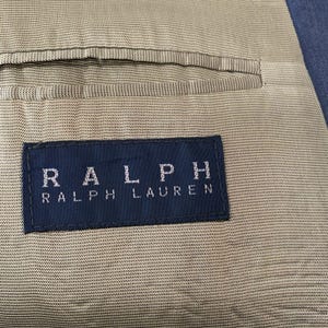 Ralph Lauren Blazer Herren 42L Pulverblau 100% Tencel Jacke Sport Mantel Bild 4