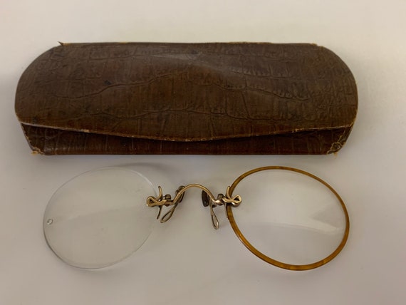 Lot of Two Antique Eyeglasses with Cases One Mark… - image 2