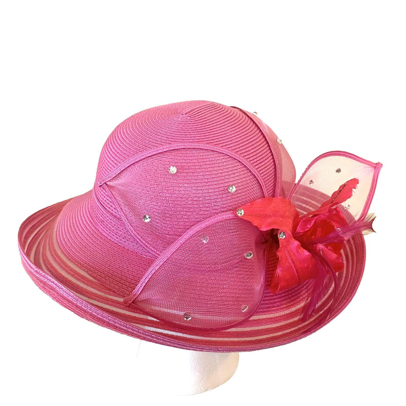 Red Rhinestone Church Hat - Etsy