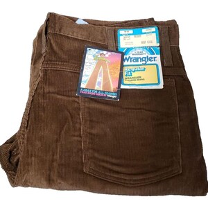 Wrangler Fashion Jeans Herren 36x33 Braun Cord Boot Flare New Old Stock w/Tag Bild 5