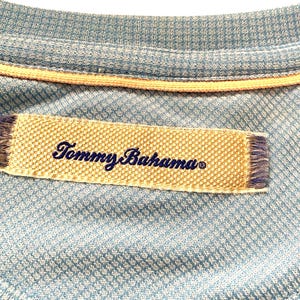 Camisa Tommy Bahama para hombre, talla XL, mezcla de modal y poliéster, color azul, Dadcore Resort, VTG imagen 5