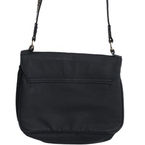 Versace Parfums Black Matte & Gold Greek Key Strap Crossbody Flap Bag Club Night image 3