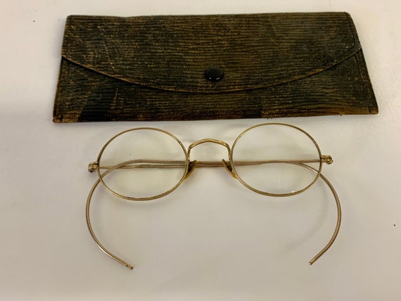 Lot of Two Antique Eyeglasses with Cases One Mark… - image 6