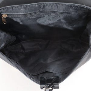 Versace Parfums Black Matte & Gold Greek Key Strap Crossbody Flap Bag Club Night image 9