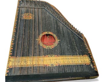 Salterio de 16 pulgadas y 15 cuerdas, arpa de regazo, lira, dulcémele de cuerdas, con partituras y estuche.