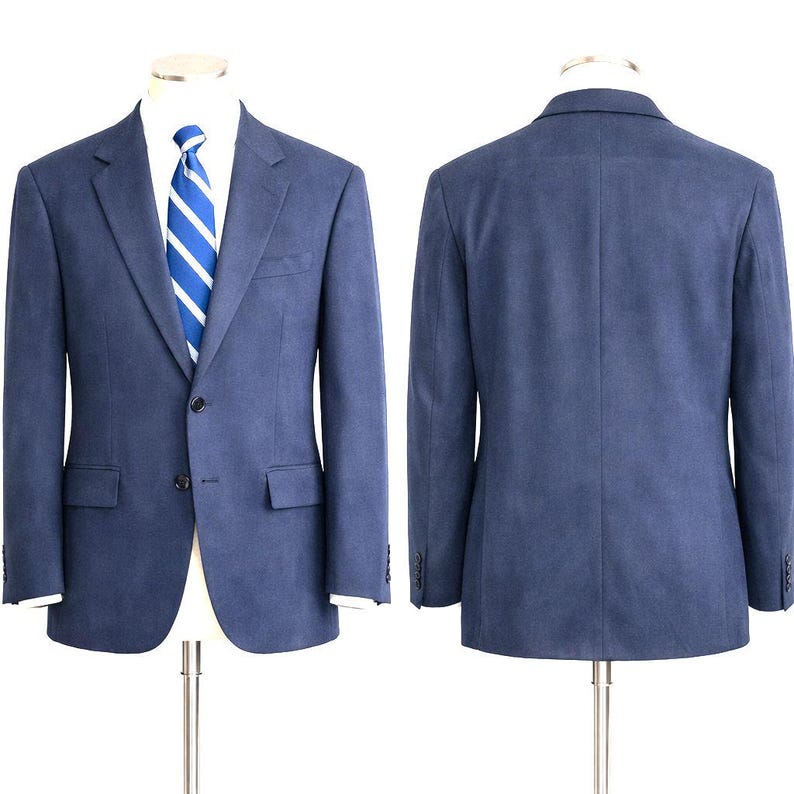 Ralph Lauren Blazer Herren 42L Pulverblau 100% Tencel Jacke Sport Mantel Bild 1