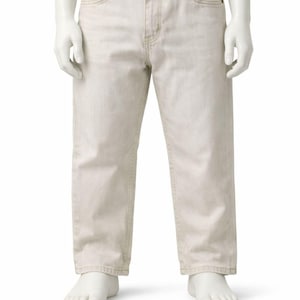 Pantalones vaqueros Wrangler 13MWZTN para hombre, talla 36x30, color beige tostado, corte vaquero, estilo western desgastado. imagen 1