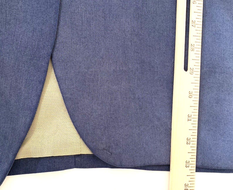 Ralph Lauren Blazer Herren 42L Pulverblau 100% Tencel Jacke Sport Mantel Bild 7